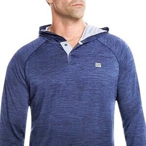 Three Sixty Six Navy Blue Lightweight Performance Moisture Wicking Golf Hoodie S